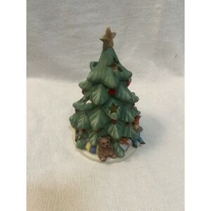 Vtg NEW OLD STOCK GOEBEL CHRISTMAS TREE VOTIVE CANDLE HOLDER aPPROX. 7" x 4"